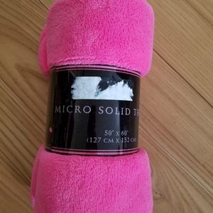Hot Pink Fleece Throw